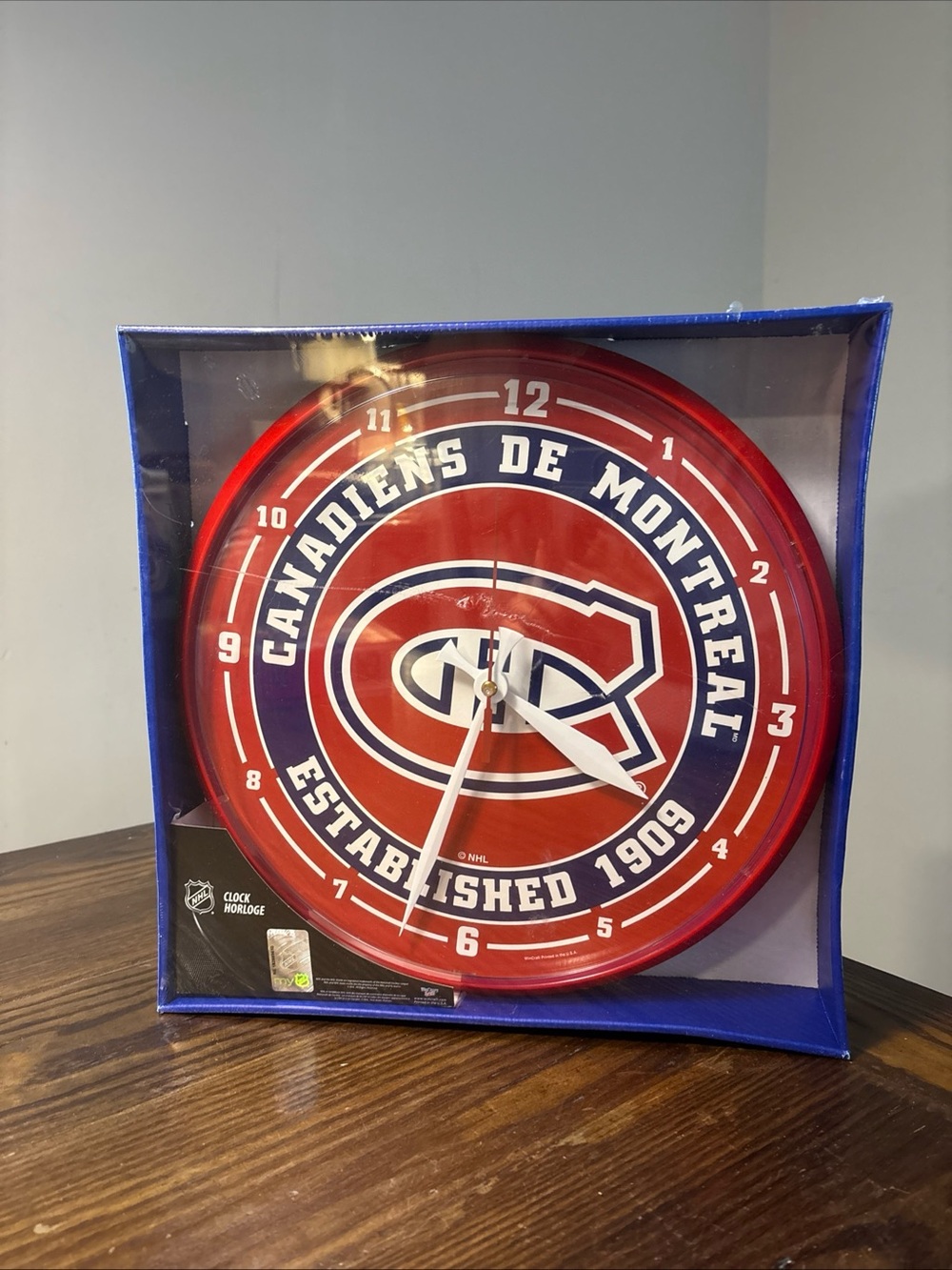 Montreal Canadiens WinCraft Wall Clock NHL Established 1909 New in Box